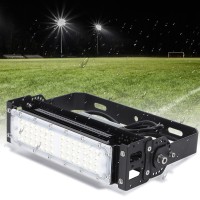 Spolehli Led Stadium Flood Lights 300W Equivalent 8000Lm Super Bright Led Arena Lights 85-305V Ip66 Waterproof 6500K Daylight White 50W Outdoor Lighting For Farm Stadium Riding Arena Field Rink