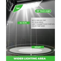 Spolehli Led Stadium Flood Lights 300W Equivalent 8000Lm Super Bright Led Arena Lights 85-305V Ip66 Waterproof 6500K Daylight White 50W Outdoor Lighting For Farm Stadium Riding Arena Field Rink