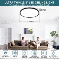 Glowall 154 Inch Led Ceiling Light Fixtures Dimmable With Remote Control 36W 4500Lm Ultra Thin Modern Flush Mount Ceiling L