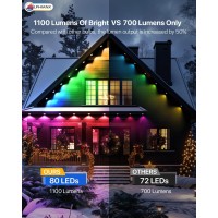 Lphianx Permanent Outdoor Lights 100Ft With 80 Led Lights Smart Permanent Outdoor Lights Appvoiceremote Ip67 Waterproof Per