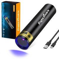 Darkdawn Uv 365Nm Black Lights Mini Usb C Rechargeable Flashlights Portable Woods Lamp Handheld Portable Blacklight 370Nm For