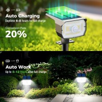 Nipify Solar Spot Lights Outdoor Motion Sensor- 4 Pack/56 Led/3 Modes Solar Powered Spotlights Waterproof 2-In-1 Auto On/Off Landscape Lighting For Outside Yard Wall Garden, Cool White