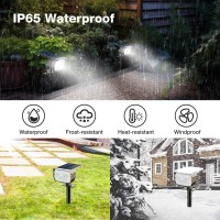 Nipify Solar Spot Lights Outdoor Motion Sensor- 4 Pack/56 Led/3 Modes Solar Powered Spotlights Waterproof 2-In-1 Auto On/Off Landscape Lighting For Outside Yard Wall Garden, Cool White