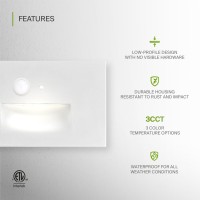 Asd Led Recessed Step Light Fixture 3W 120Lm 3000K5000K 120V 3Cct Motion Sensor Photocell Waterproof Etl Listed Dusk