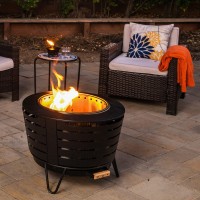 Tiki Brand Mini Pit Table Torch 2Pack Tiki Patio Tiki Table Torch Backyard And Lawn Mini Fire Pit Outdoor Table Black 1