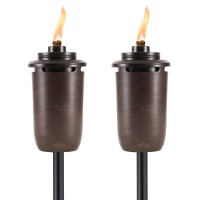 Tiki Brand 2Pack Honey Copper Tiki Patio Backyard And Lawn Easy Installation Outdoor D Cor Torch Bronze 1123122