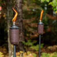 Tiki Brand 2Pack Honey Copper Tiki Patio Backyard And Lawn Easy Installation Outdoor D Cor Torch Bronze 1123122