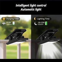 Voominhtec Clip On Solar Lights Outdoor 48 Leds Motion Sensor Lights Battery Replaceable 3 Modes 3 Mounting Ways Ip65 Water