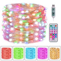 Fairy Lights Color Changing 33 Ft 100 Led String Lights With Remote 11 Modes Usb Powered Christmas Lights Indoor Twinkle Lig