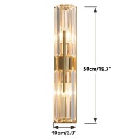 Fulesi Modern Luxury Crystal Wall Sconce 2-Light Gold Mid Century Brass Wall Lighting Elegant Bedside Wall Lamp For Bedroom Hallway Bathroom