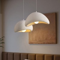 Tadibu Simple Style Resin Chandelier, Creative Personality Hanging Light Lampshade, E27 Snail Mouth Single Pendant Light(Size:30Cm,Color:B)