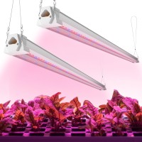 Freelicht 2 Pack 4Ft Led Grow Light 40W 250W Equivalent Red Blue 660Nm460Nm Full Spectrum Grow Light For Indoor Plants L