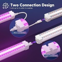 Freelicht 2 Pack 4Ft Led Grow Light 40W 250W Equivalent Red Blue 660Nm460Nm Full Spectrum Grow Light For Indoor Plants L