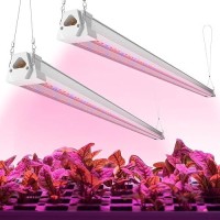 Freelicht 2 Pack 4Ft Led Grow Light 40W 250W Equivalent Red Blue 660Nm460Nm Full Spectrum Grow Light For Indoor Plants L