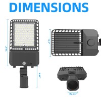 2 Pack 300W Led Parking Lot Light 39000Lm 5000K Adjustable Slip Fitter Mount, Outdoor Commercial Security Lighting Dusk To Dawn , Ip65Waterproof, Super Bright Shoebox Light For Stadium, Street