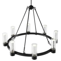 Victory 8 Lights Chandelier, Integrated Led Dimmable, Matte Black(D0102Hge4Qg)