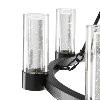 Victory 8 Lights Chandelier, Integrated Led Dimmable, Matte Black(D0102Hge4Qg)