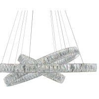 DetailsThis crystal Elegance LED chandelier is a timeless piece that adds perfect dash of modern decor to any home Finesse Decors chandelier features three round rings that can be adjusted to your liking allowing you to create the perfect decor to feature