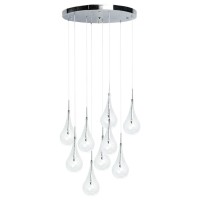 9 Lights Modern Glass Globes Chandelier Integrated Led, Dimmable , Adjustable(D0102Hge42G)