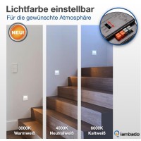 Lambado Stair Lighting With Motion Sensor Square Black Led Step Lighting 1.5 W 230 V With 3D Light Effect For Ambience And Safety In The Dark