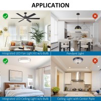 Senroyal 4 Inch Ceiling Fan Led Light Replacement 18W 2100Lm 3Cct 3000K 4500K 6000K Led Retrofit Kit Led Ceiling Fan Light Kit