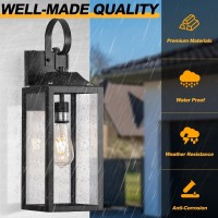 Yolsunes 19 Large Outdoor Wall Lights For House Black Outside Modern Wall Lantern Light Fixture Waterproof Industrial Porch