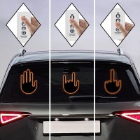 Funny Car Finger Light with RemoteLed Gesture Hand LightWarning Reminder Lights Gifted Car Accessories Fun Truck Accessories