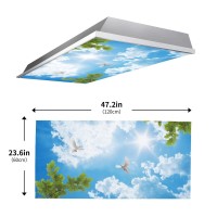 2 Pcs Fluorescent Light Covers For Classroom Magnetic Light Filters For Ceiling Lights Classroom Office Kitchen Light Coverings