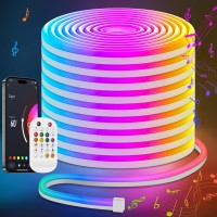 Lamomo 656Ft Led Neon Rope Lights Rgb Led Strip Lights With App Remote Control Music Sync Color Changing Waterproof Flexible