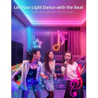 Lamomo 656Ft Led Neon Rope Lights Rgb Led Strip Lights With App Remote Control Music Sync Color Changing Waterproof Flexible