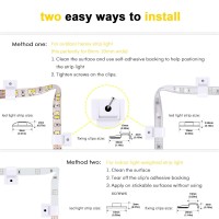 Tendist 100 Pcs Outdoor Led Strip Light Mounting Clips Self Adhesive With Screws Mounting Holder Cable Wires Organizer Clips Fo