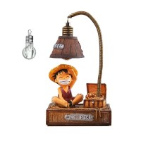 Zonewd Anime Figures One Piece Luffy Cute Anime One Piece Luffy Figure With Night Lamp Action Figures Lightweight Toys Gift For Home Garden Decor