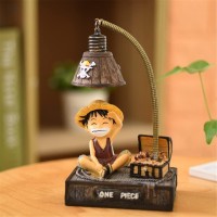 Zonewd Anime Figures One Piece Luffy Cute Anime One Piece Luffy Figure With Night Lamp Action Figures Lightweight Toys Gift For Home Garden Decor