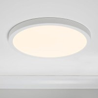 Maxxima 14 In Led Flush Mount Ceiling Light 2500 Lumens 5 Cct 2700K3000K3500K4000K5000K Panel Light White Trim Round Fix