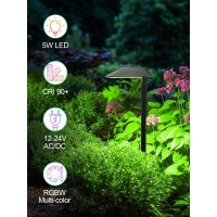 Doreio 5W Rgbw Low Voltage Landscape Lights Led Pathway Lights With Connectors Ip66 Waterproof Color Changing Landscape Lighting