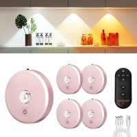 Mekkleon Puck Lights With Remote Control 2000Mah Rechargeable Under Counter Lighting 3 Color Temperatures Dimmable Under Cabinet