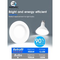 Energetic 12 Pack 56 Inch Led Recessed Lighting 125W100W Cool White 4000K 950Lm Retrofit Downlight Dimmable Can Lights W