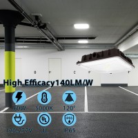 Hyperlite 60W 4Packs Led Canopy Light 5000K Daylight Canopy Led Lights Outdoor 8400Lm Led Canopy Lights For Gas Station Carport