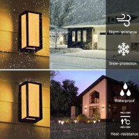 Rosykite Outdoor Sconce Wall Lighting, Square Led Porch Lights Outdoor 18W 3000K 4000K 5000K 3 Color Changeable,Exterior Outside Wall Lights For House Doorway,Carriage