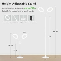 Geciliaoran Grow Light For Indoor Plants Full Spectrum Led Halo Plant Lights With Stand Floor Standing Growing Lamp With Adjus