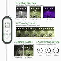 Geciliaoran Grow Light For Indoor Plants Full Spectrum Led Halo Plant Lights With Stand Floor Standing Growing Lamp With Adjus