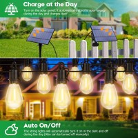 Tdlol 105Ft Solar String Lights For Outside Solar Lights Outdoor Waterproof With Remote Control Usb Port Solar Powered Patio L