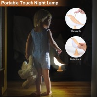 Vomii Small Bird Table Lamp Cordless Desk Lamp Touch Control 3Color Dimmable Bedside Lamp Rechargeable Battery Lamp Cold