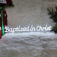 Baptism Neon Sign For Baptism Decor Baptized In Christ 236 56 Inches Neon Sign Perfect For Childrens Birthday Decoration Ba