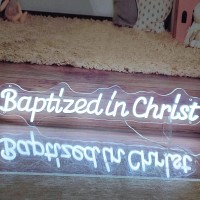 Baptism Neon Sign For Baptism Decor Baptized In Christ 236 56 Inches Neon Sign Perfect For Childrens Birthday Decoration Ba