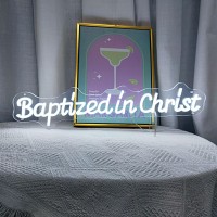 Baptism Neon Sign For Baptism Decor Baptized In Christ 236 56 Inches Neon Sign Perfect For Childrens Birthday Decoration Ba