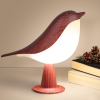 Vomii Small Bird Table Lamp Cordless Desk Lamp Touch Control 3Color Dimmable Bedside Lamp Rechargeable Battery Lamp Cold