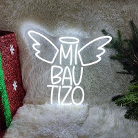 Mi Bautizo 15751385 Inches Led Neon Sign Mi Bautizo Neon Sign For Baptism Decorations Mi Bautizo Sign Perfect For Childrens