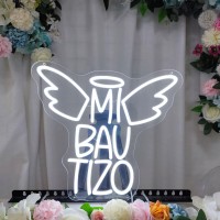 Mi Bautizo 15751385 Inches Led Neon Sign Mi Bautizo Neon Sign For Baptism Decorations Mi Bautizo Sign Perfect For Childrens