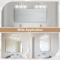 Dekang Bathroom Lighting Fixtures Over Mirror Brushed Nickel Rustproof 3Light Vanity Lights For Bathroom 18Inches Modern Wall